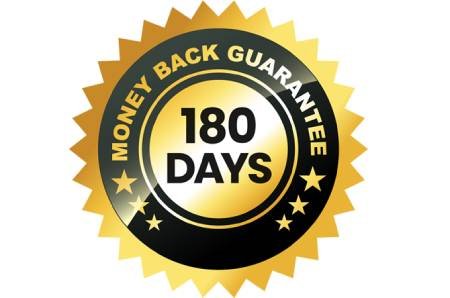 180-day money back guarantee